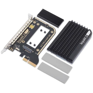 Aquacomputer kryoM.2 evo PCIe 3.0 x4 adapter for M.2 NGFF PCIe SSD, M-Key with passive heatsink