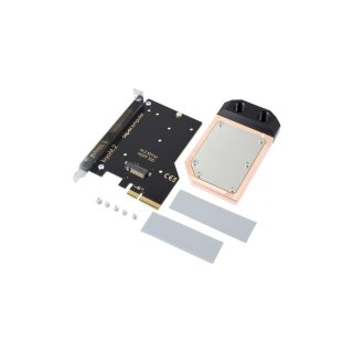 Aquacomputer kryoM.2 PCIe 3.0 x4 adapter for M.2 NGFF PCIe SSD, M-Key with water block