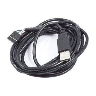 Aquacomputer USB cable A-plug to 5 pin female connector, length 200 cm