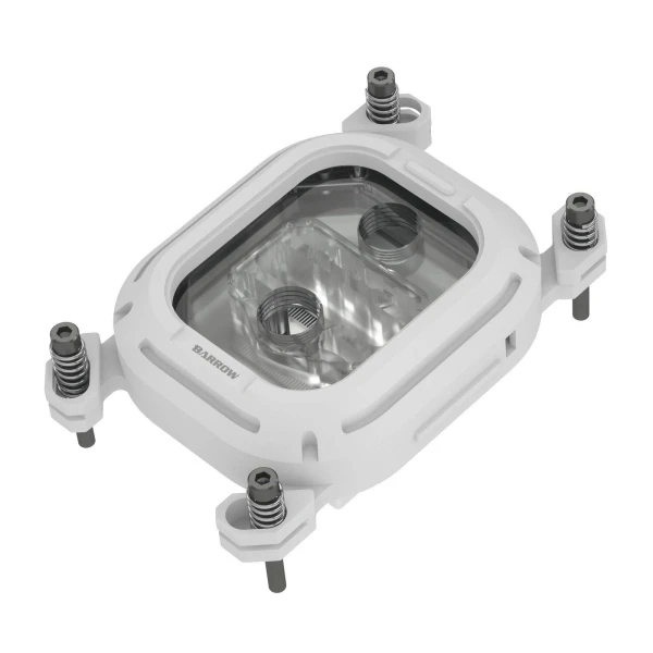 Barrow Acrylic Kepler Series CPU Waterblock, LRC 2.0 RGB, AMD AM4 / AM5 - White