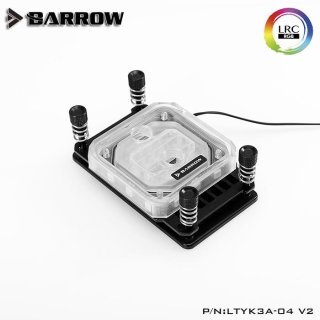 Barrow Acrylic Micro Jet CPU Waterblock, LRC 2.0 RGB, AM3/4 - Black