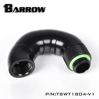 Barrow adapter 180° (Snake), 4-way rotary, internal/external thread G1/4, black