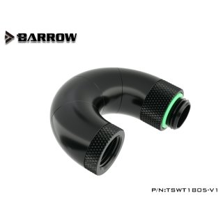 Barrow adapter 180° (Snake), 5-way rotary, internal/external thread G1/4, black