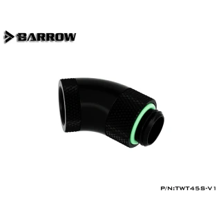 Barrow adapter 45°, dual rotary, internal/external thread G1/4, black