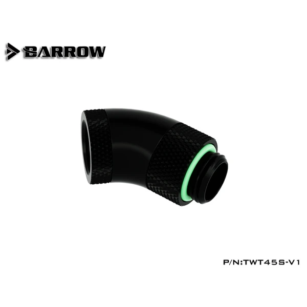 Barrow adapter 45°, dual rotary, internal/external thread G1/4, black