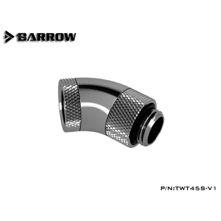 Barrow adapter 45°, dual rotary, internal/external thread G1/4, silver