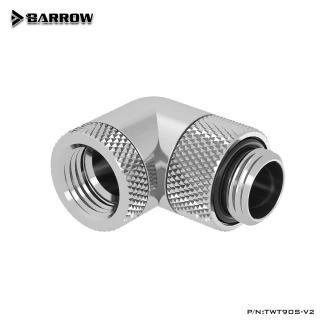 Barrow adapter 90°, dual rotary, internal/external thread G1/4, silver