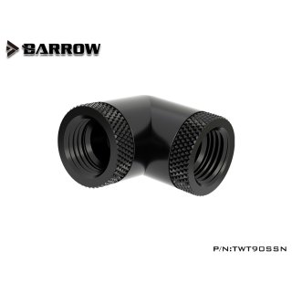 Barrow adapter 90°, dual rotary, internal threads G1/4, black