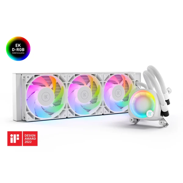 EK Water Blocks EK-Nucleus AIO CR360 Lux D-RGB - White (po zwrocie)