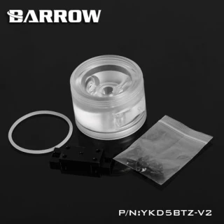 Barrow D5 round pump top and mount with reservoir thread - clear