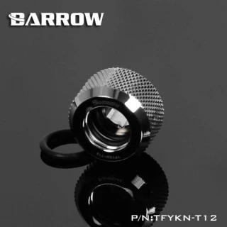 Barrow G1/4 - 12mm OD Twin Seal Hard Tube Compression Fitting - Shiny Silver