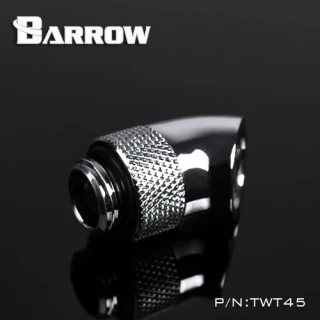 Barrow G1/4" 45 Degree Rotary Adaptor Fitting silver nickel