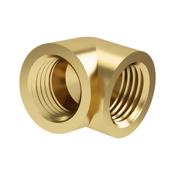 Barrow G1/4" 90 Degree Double Female Adaptor gold