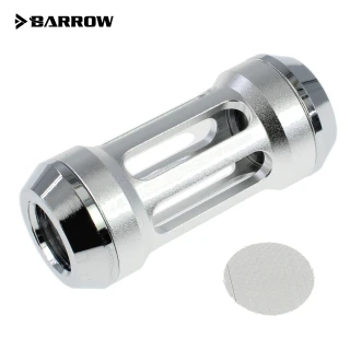 Barrow G1/4" Inline Filter Adapter Silver Nickel
