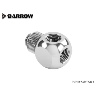 Barrow G1/4 Male Rotary - G1/4 Female 3 Way T-Splitter - Silver