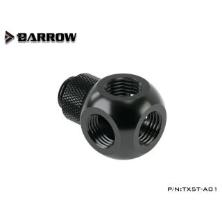Barrow G1/4 Male Rotary - G1/4 Female 5 Way T-Splitter - Black