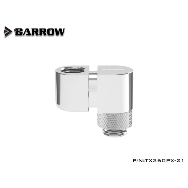 Barrow G1/4 Male Rotary To 360 Degree Rotary 90 Female Angle - Silver