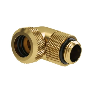 Barrow G1/4 Male Rotary To 90 Degree, 12mm Hard Tube Compression Fitting - gold