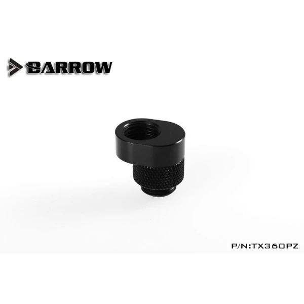 Barrow G1/4 Male to G1/4 Offset Female 360 Degree Rotary Adapter - Black