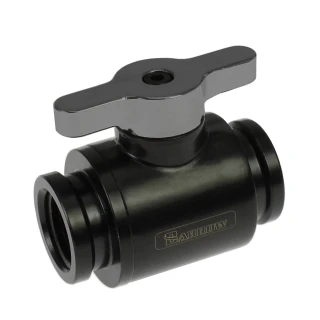 Barrow G1/4 Mini Ball Valve, Matt Silver Handle - Black