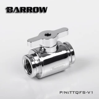 Barrow G1/4 Mini Ball Valve, Silver Handle - Shiny Silver