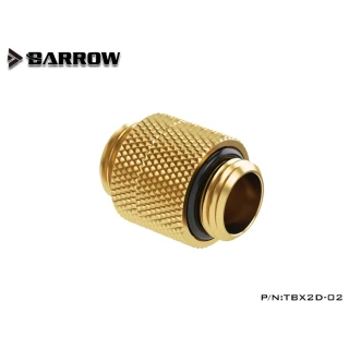 Barrow G1/4" Rotary Male To Male Adaptor gold
