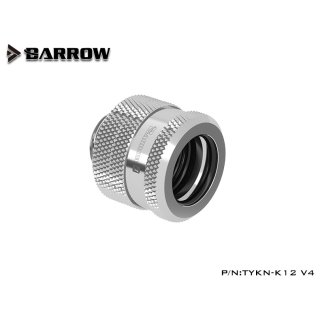 Barrow Hardtube Fitting 12mm silver - 4 O-Rings