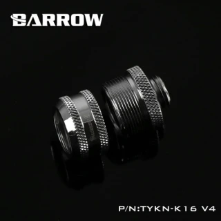 Barrow Hardtube Fitting 16mm silver nickel - 4 O-Rings