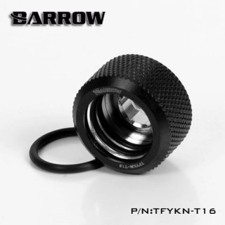 Barrow Hardtube Fitting 16mm Twin Seal - Black