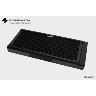 BarrowCH Chameleon Fish 240P OLED Copper Radiator (2x120mm) - Black / Black