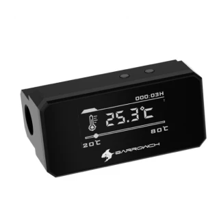 BarrowCH G1/4 Multimode OLED Display Heat Sensor Alarm With Intelligent Shutdown - Black
