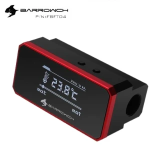 BarrowCH G1/4 Multimode OLED Display Heat Sensor Alarm With Intelligent Shutdown - Red