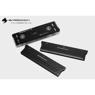 BarrowCH OLED Colour Display RAM Waterblock, LRC 2.0 RGB + 2 Plates - Black