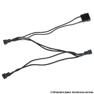 BitFenix adapter Molex -> 3x3pin 7V Premium Sleeved 20cm czarny