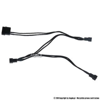 BitFenix adapter Molex -> 3x3pin Premium Sleeved 20cm czarny