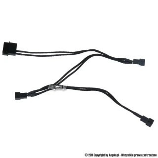 BitFenix adapter Molex -> 3x3pin Premium Sleeved 20cm czarny