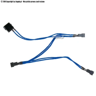 BitFenix adapter Molex -> 3x3pin 5V Premium Sleeved 20cm niebieski/czarny