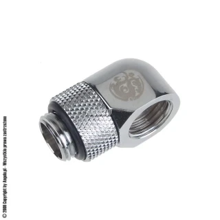 Bitspower adapter obrotowy 90° G1/4" na IG1/4" Silver Shining BP-90R