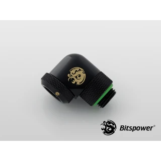 Bitspower Matt Black Enhance Rotary G1/4" 90-Degree Multi-Link Adapter