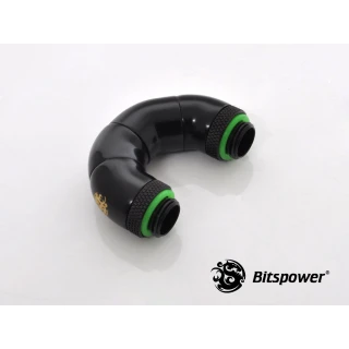 Bitspower Matt Black Five Rotary Snake-Style Dual G1/4" Adapter BP-MBSR5DG