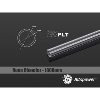 Bitspower None Chamfer PETG Link Tube OD12MM-Length 1000MM - BP-NCPLT12-L1000