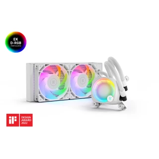 EK Water Blocks EK-Nucleus AIO CR240 Lux D-RGB - White