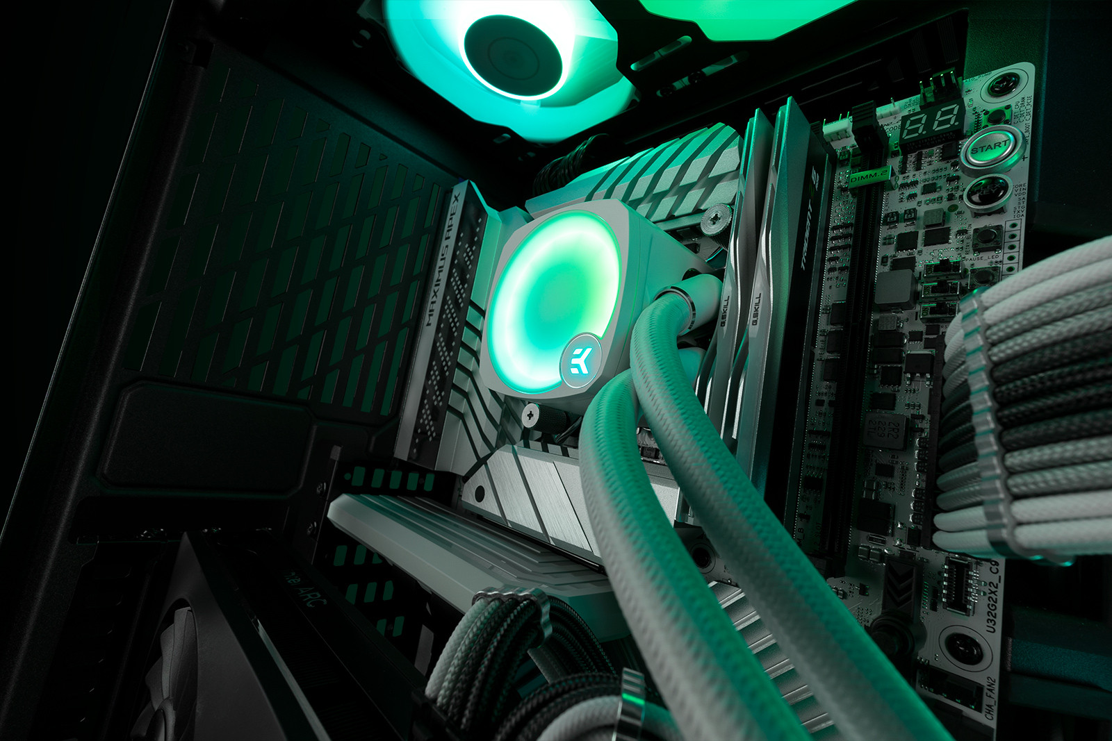 EK Water Blocks EK-Nucleus AIO CR360 Lux D-RGB - White