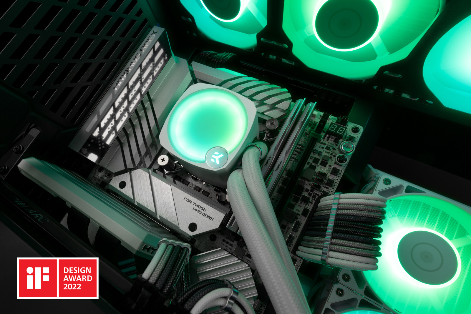 EK Water Blocks EK-Nucleus AIO CR360 Lux D-RGB - White