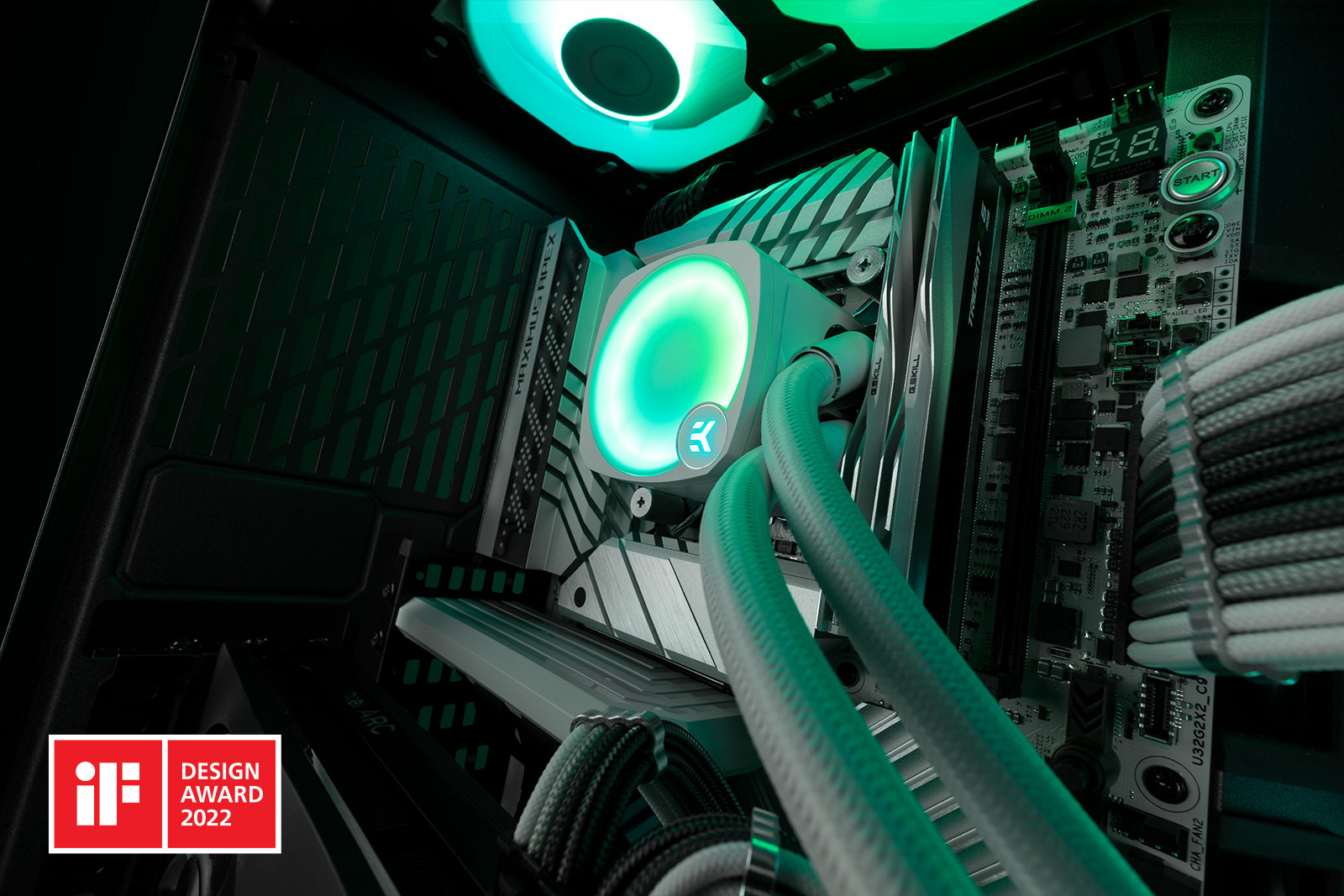 EK Water Blocks EK-Nucleus AIO CR360 Lux D-RGB - White