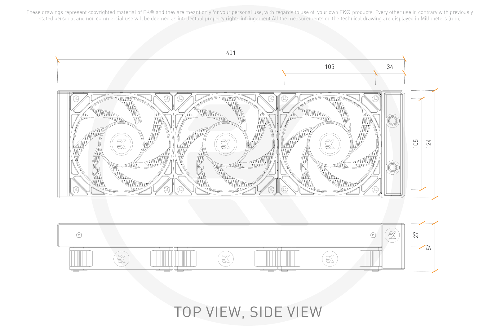 EK Water Blocks EK-Nucleus AIO CR360 Lux D-RGB - White