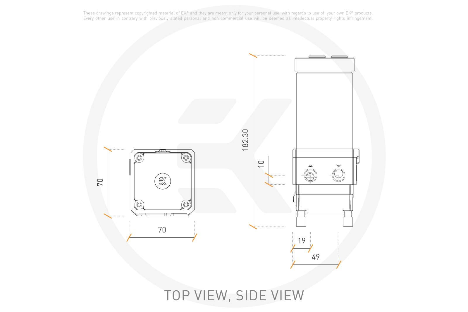EK Water Blocks EK-Quantum Kinetic TBE 160 VTX PWM D-RGB - Acetal