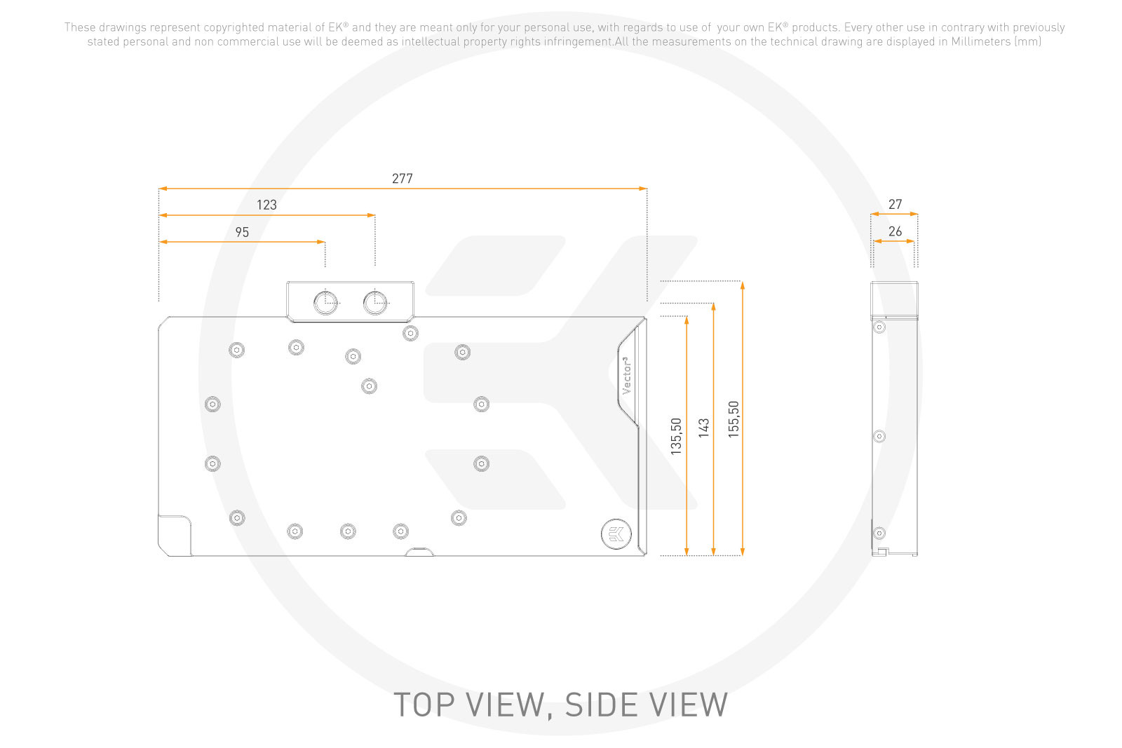 EK Water Blocks EK-Quantum Vector³ Astral RTX 5090 - Plexi