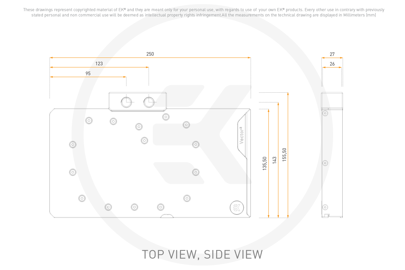 EK Water Blocks EK-Quantum Vector³ Master RTX 5090 - Plexi