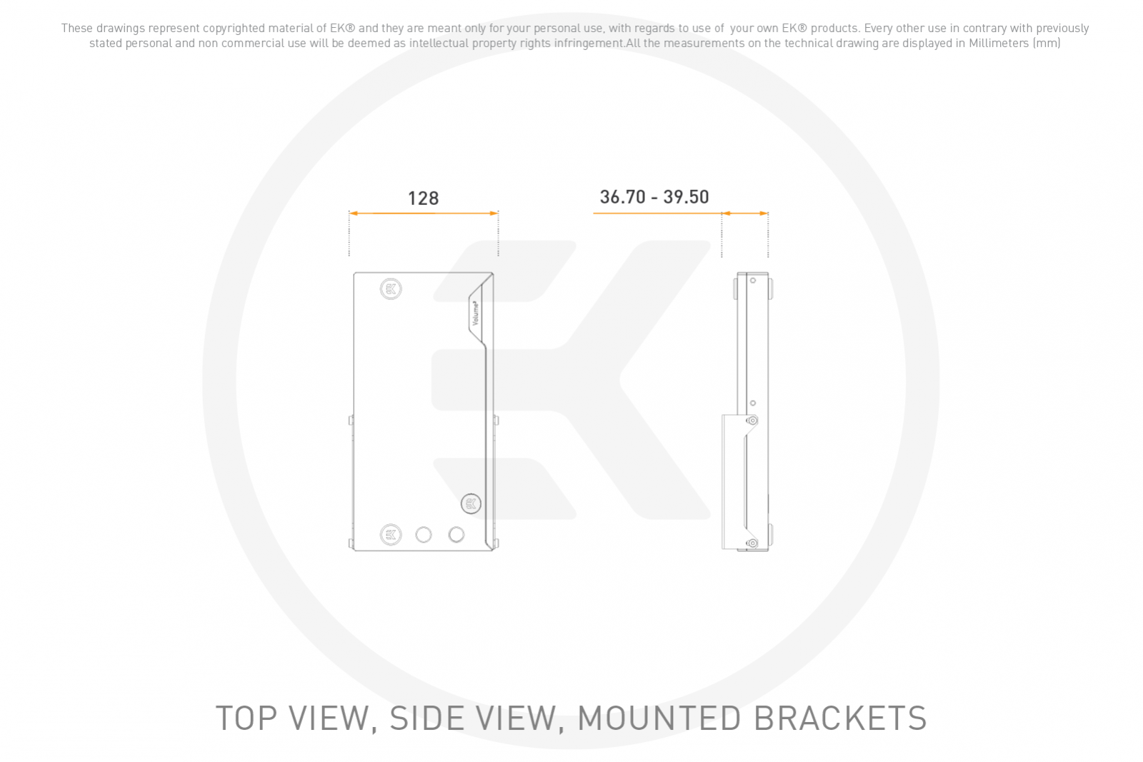 EK Water Blocks EK-Quantum Volume³ FLT 240 D-RGB - Plexi